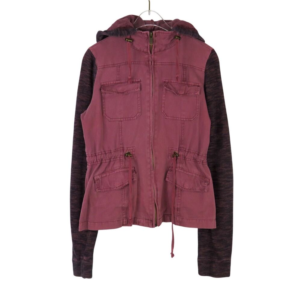 Urban Others Follow Purple Lightweight Hooded Utility Jacket Large